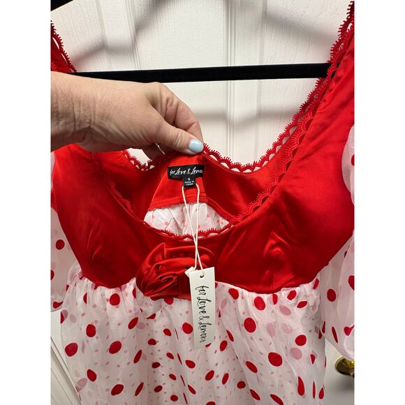 For Love & Lemons, Rhoda Dress, Red Polka Dot, Empire Waist, NWT, Womens Size S - Picture 5 of 9